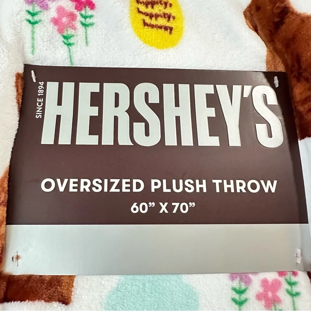 Hershey's Easter Bunny Oversized Plush Throw Blanket 60” x 70”